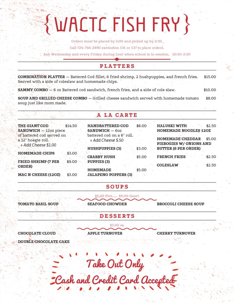 Fish Fry Menu 25-26